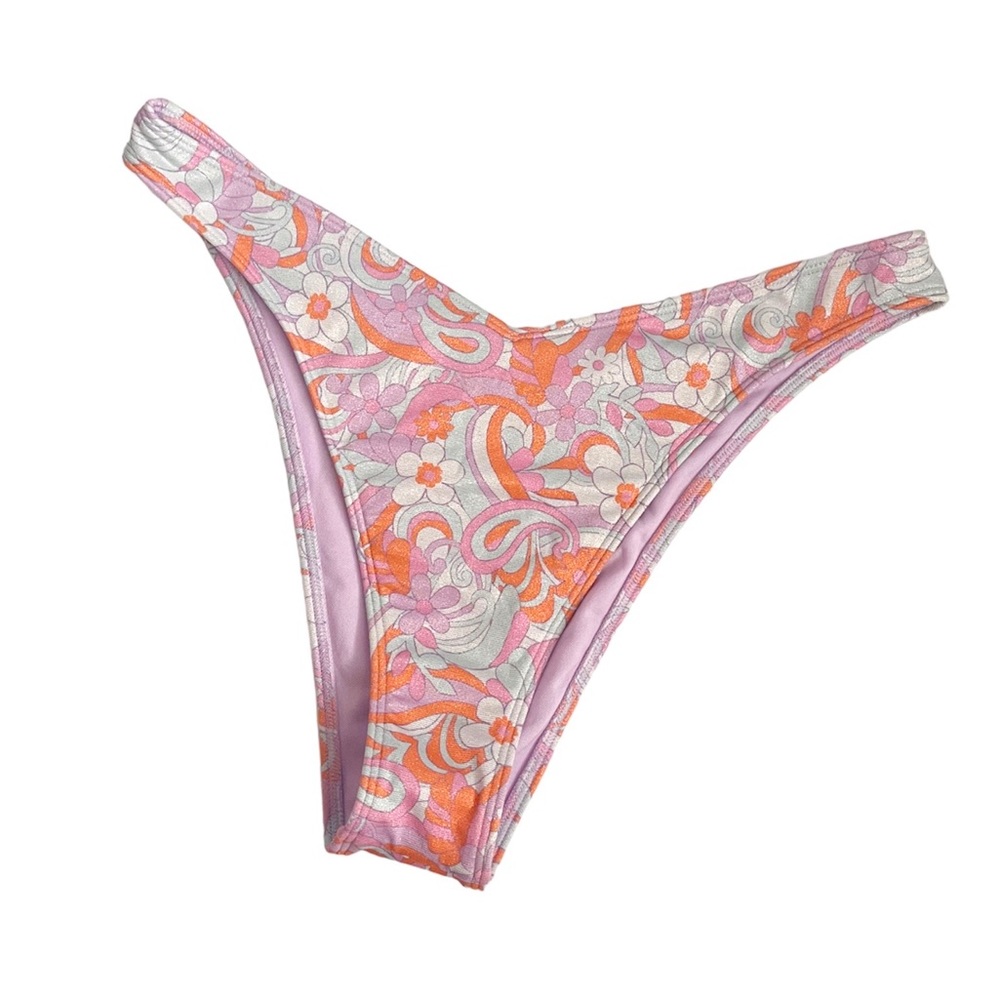 Hollister NWOT Swirl Metallic Swim Bottoms‎